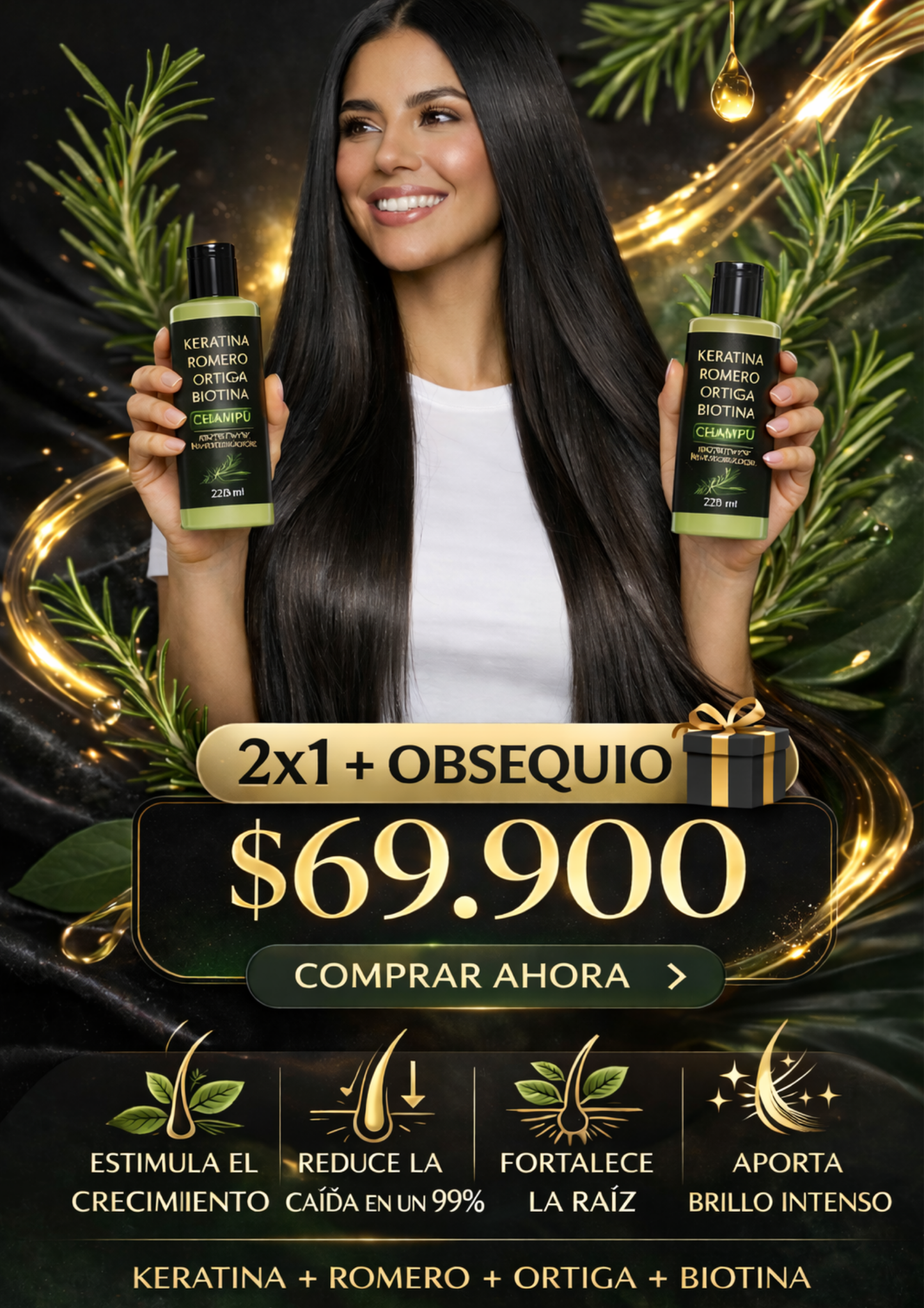 SHAMPOO CRECIMIENTO ACELERADO Y FORTALECIMIENTO
